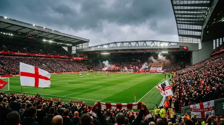 Estádio de Premier League com análise de apostas desportivas