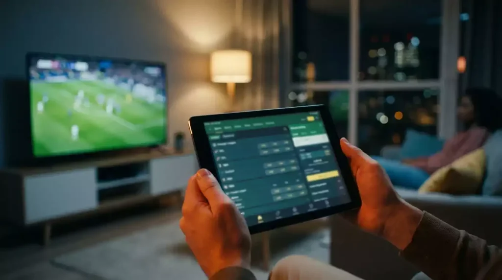 Interface de bet builder para criar apostas combinadas no mesmo jogo